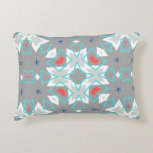 Patrón de Mandala Gris Coral | Boho Floral Geométr