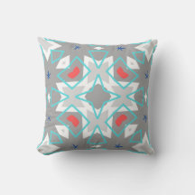 Patrón de mandala gris coral | Boho floral geométr