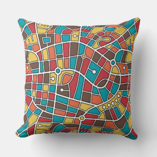 Cojín Decorativo Patrón de mapa 030520 - colores 03