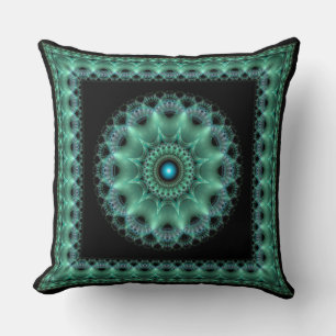 Cojín Decorativo Patrón de marco flamboyante brillante fractal