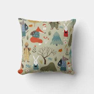 Cojín Decorativo Patrón de marea vintage sin costura con animales t