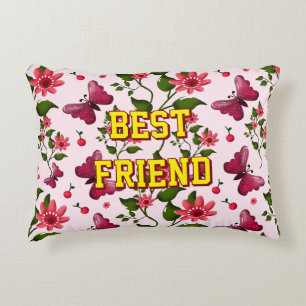 Cojín Decorativo Patrón de mariposa floral personalizado y personal