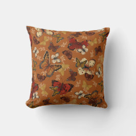 Cojín Decorativo Patrón de mariposa Naranja Alas al Sol