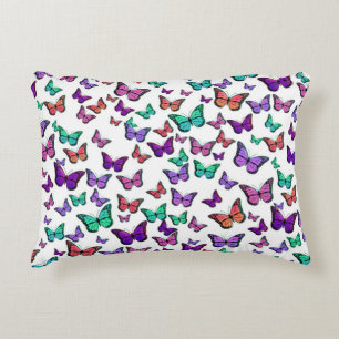 Cojín Decorativo Patrón de mariposas coloridas