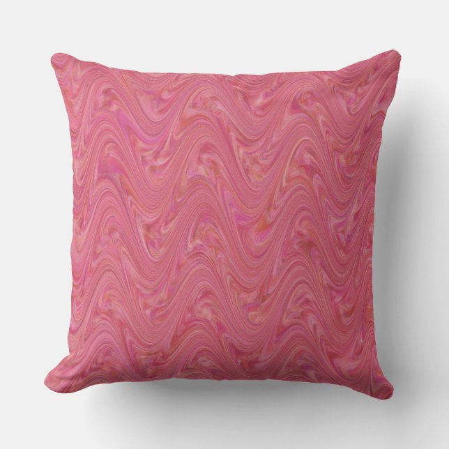 Cojín Decorativo Patrón de mármol rosa (Anverso)