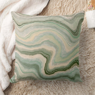 Cojín Decorativo Patrón de mármol verde