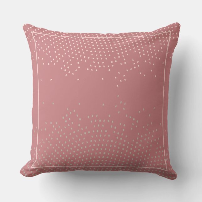 Cojín Decorativo Patrón de medio tono rosa (Anverso)