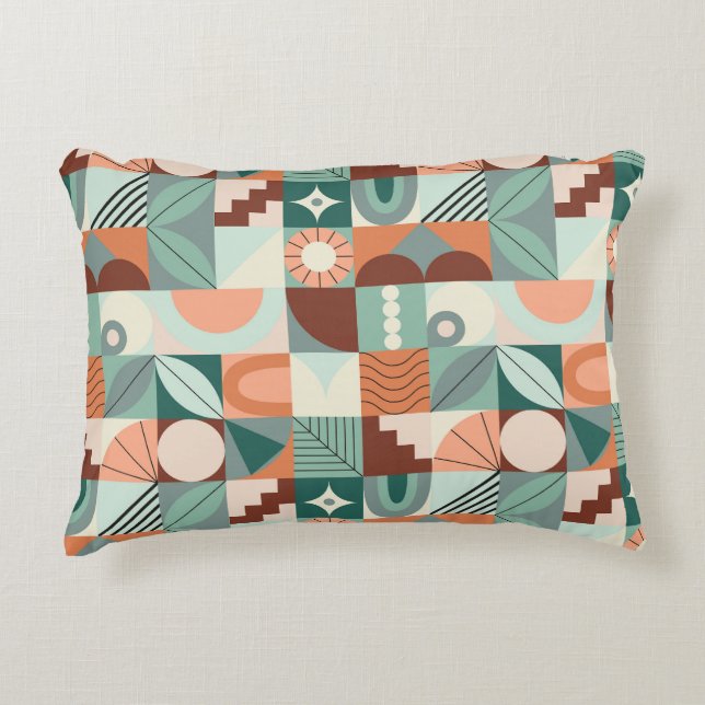 Cojín Decorativo Patrón de mosaico abstracto, geométrico y sin sold (Anverso)