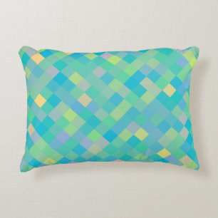 Cojín Decorativo Patrón de mosaico alegre multicolor a moda