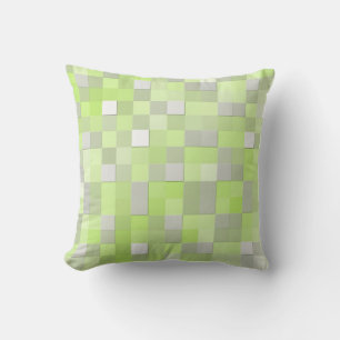 Cojín Decorativo Patrón de mosaico amarillo chartreuse