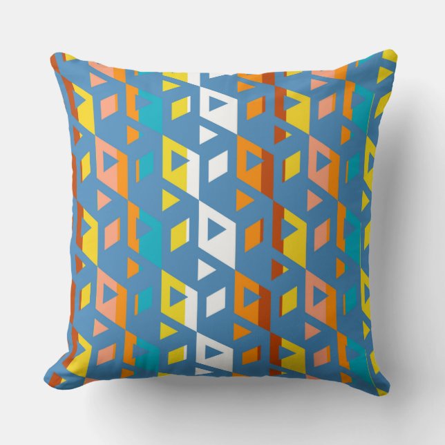 Cojín Decorativo Patrón de mosaico de las exageraciones decorativas (Anverso)