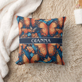 Cojín Decorativo Patrón de mosaico de mariposa almirante