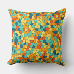 Cojín Decorativo Patrón de mosaico vibrante