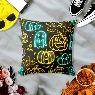 Cojín Decorativo Patrón de murciélagos fantasmas de Halloween espel