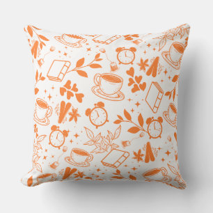 Cojín Decorativo patrón de naranja rústico vintage moderno amante d