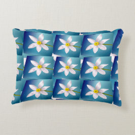 Cojín Decorativo Patrón de Narciso Blanco
