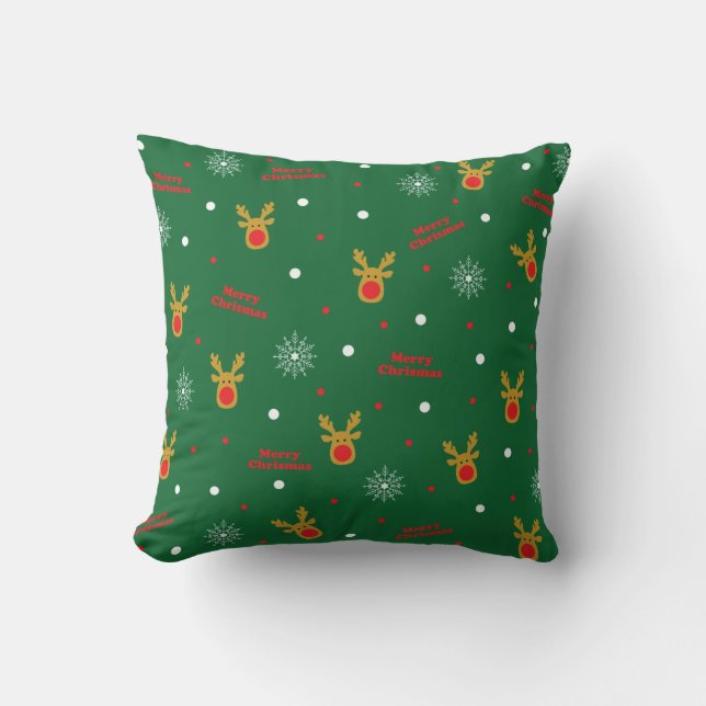 Cojín Decorativo patrón de navidades (Anverso)