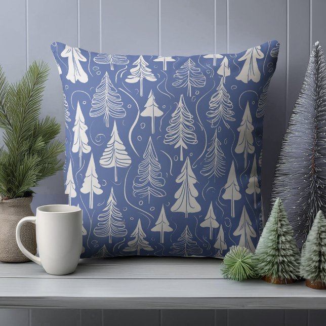Cojín Decorativo Patrón de Navidades azules#6 ID1009 (Subido por el creador)