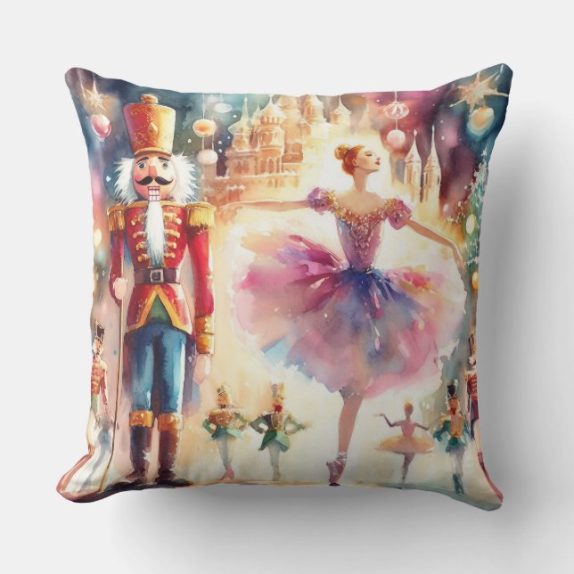 Cojín Decorativo Patrón de Navidades de pila/barrido (Anverso)