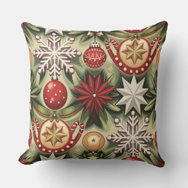 Cojín Decorativo Patrón de Navidades de vírgenes (Anverso)