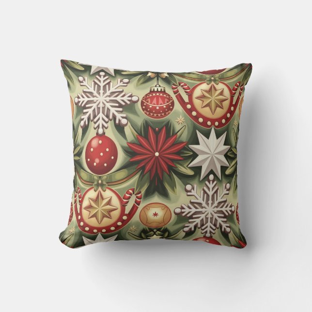 Cojín Decorativo Patrón de Navidades de vírgenes (Anverso)