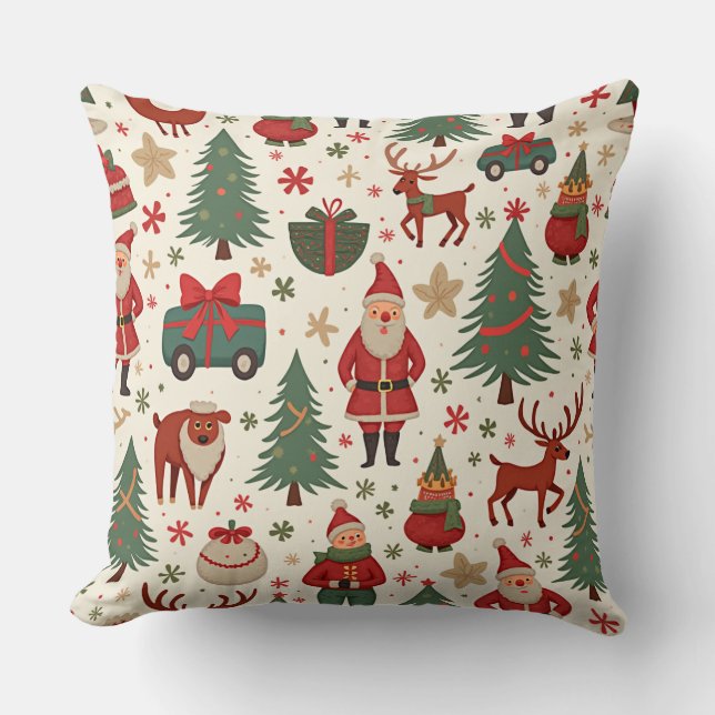 Cojín Decorativo Patrón de navidades Pillow (Anverso)