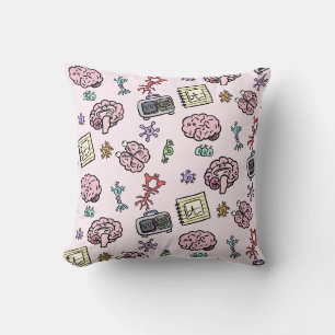 Cojín Decorativo Patrón de neurociencia lindo