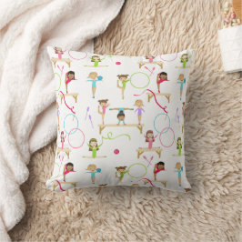 Cojín Decorativo Patrón de niños de gimnasia multicolor