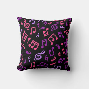 Cojín Decorativo Patrón de notas musicales