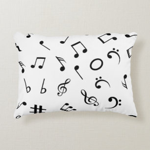 Cojín Decorativo Patrón de notas musicales