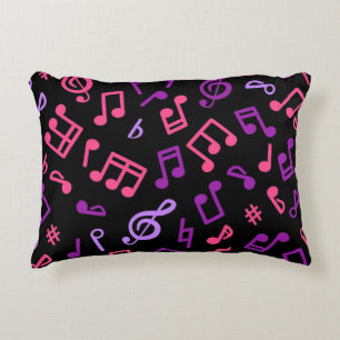Cojín Decorativo Patrón de notas musicales