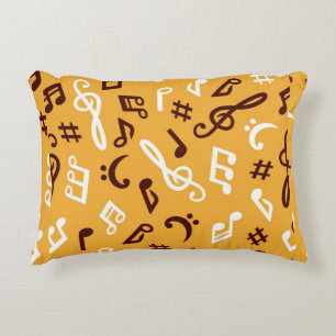 Cojín Decorativo Patrón de notas musicales