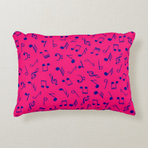 Cojín Decorativo Patrón de notas musicales