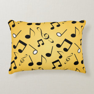 Cojín Decorativo Patrón de notas musicales