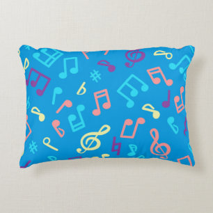 Cojín Decorativo Patrón de notas musicales