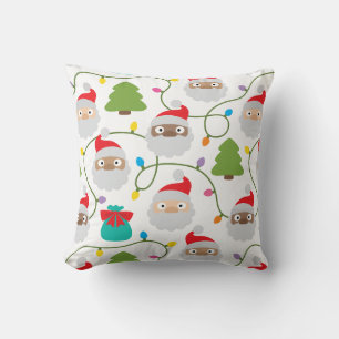 Cojín Decorativo Patrón de notificaciones Santa