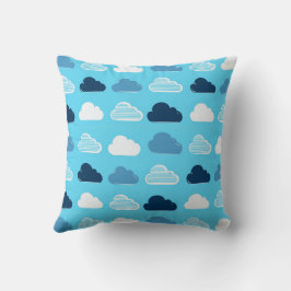 Cojín Decorativo Patrón de Nubes Mínimas – Vibraciones de Cielo Azu