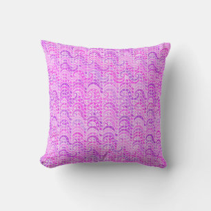 Cojín Decorativo Patrón de onda abstracta - violeta, lavanda, orquí