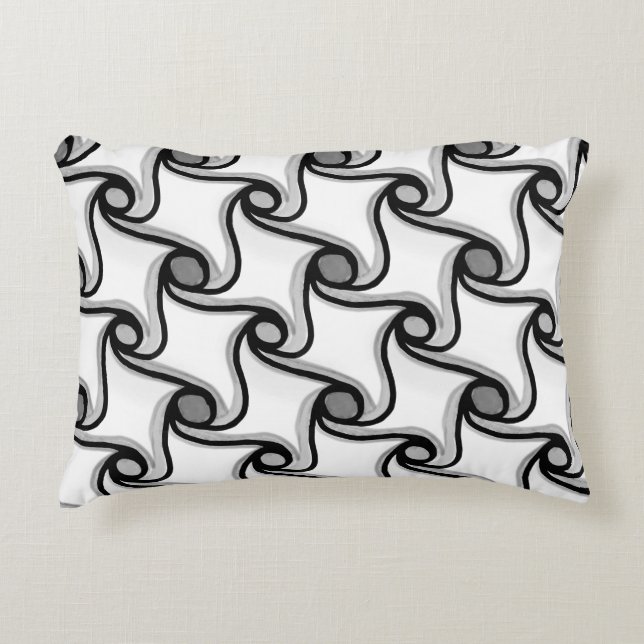 Cojín Decorativo Patrón de ondas 3D (Anverso)