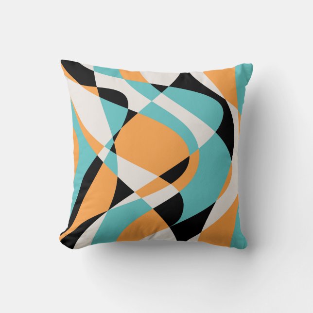 Cojín Decorativo Patrón de ondas abstractas sin inconvenientes. Mag (Anverso)