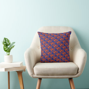 Cojín Decorativo Patrón de ondulación pop abstracto contemporáneo