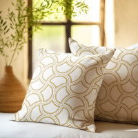 Patrón De Oro Art Deco Sobre Blanco