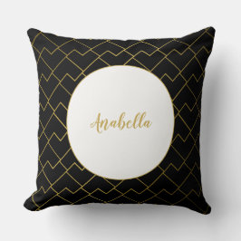 Cojín Decorativo Patrón de oro geométrico de la Moda de moda