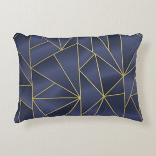Cojín Decorativo Patrón de oro geométrico sin soldadura de lujo