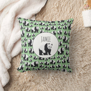 Cojín Decorativo Patrón de oso panda lindo