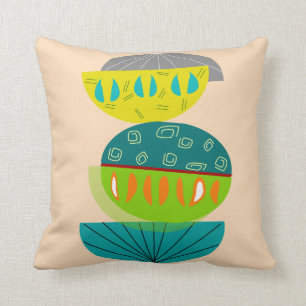 Cojín Decorativo Patrón De Ovalación De Pilares Modernos A Mediados