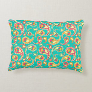 Cojín Decorativo Patrón de paisley de época de color suave