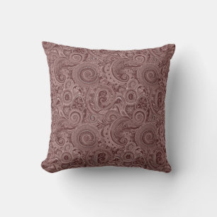 Cojín Decorativo Patrón de paisley marrón