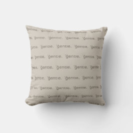 Cojín Decorativo Patrón de palabra repetida suave acogedor, tranqui