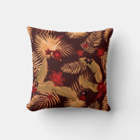 Patrón de palmas tropicales moderno | Beige marrón